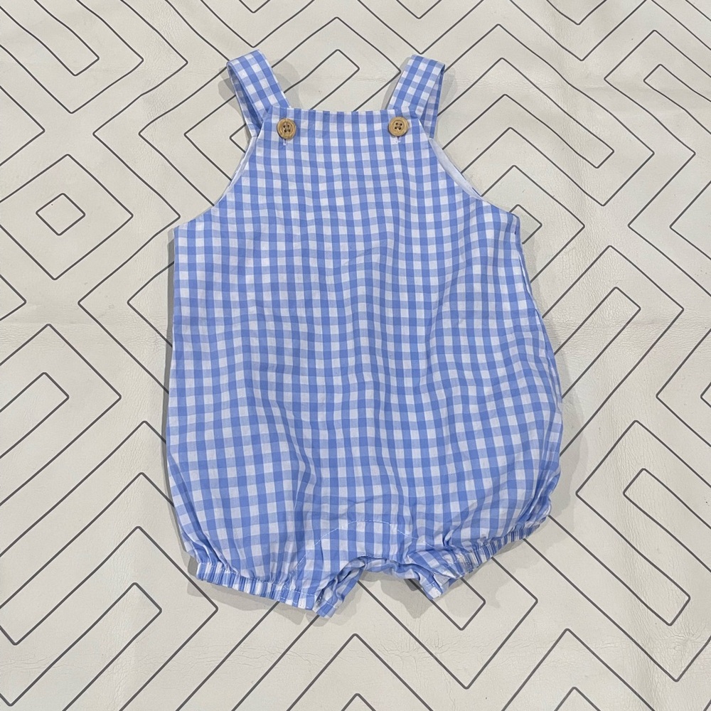 Edgehill Collection Gingham Checkered Bubble Overall